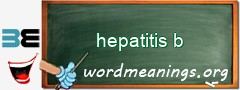 WordMeaning blackboard for hepatitis b